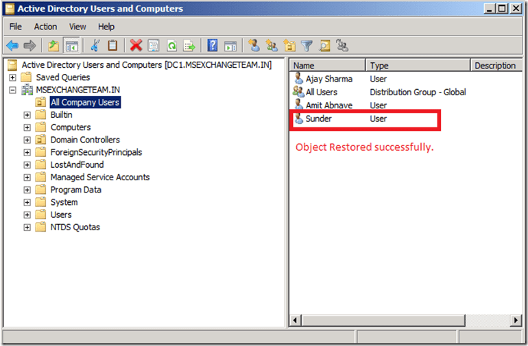 import module active directory 2008